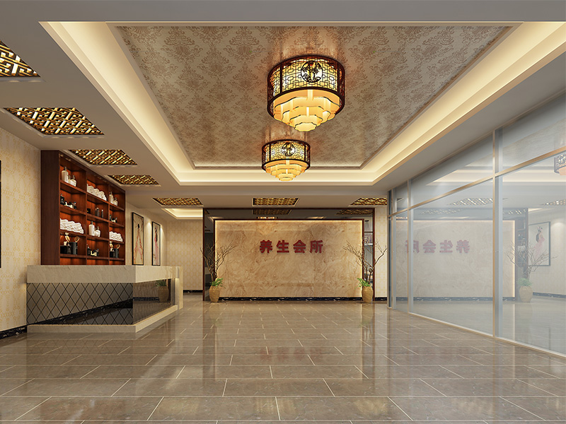 怡心居養生會所新中式裝修設計風格