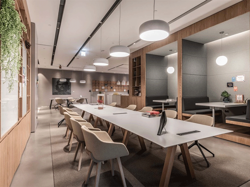 杭州現(xiàn)代1300方辦公室裝修設計實景圖