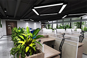 大型辦公室裝修設(shè)計全景圖