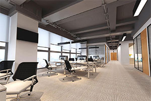 簡約500方辦公室裝修設(shè)計(jì)全景圖