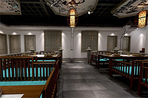 中大型餐飲空間裝修設(shè)計全景效果圖