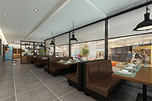 蝦兵蟹將海鮮店裝修設計全景圖