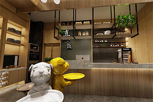 現(xiàn)代工業(yè)風(fēng)餐廳裝修設(shè)計(jì)全景案例