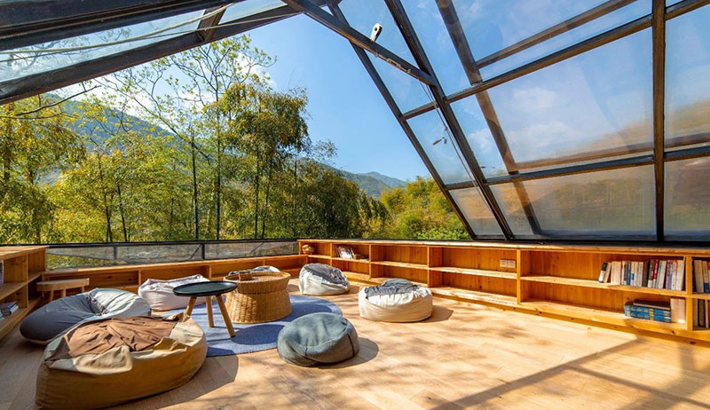 會滑動的民宿裝修設(shè)計全景圖片